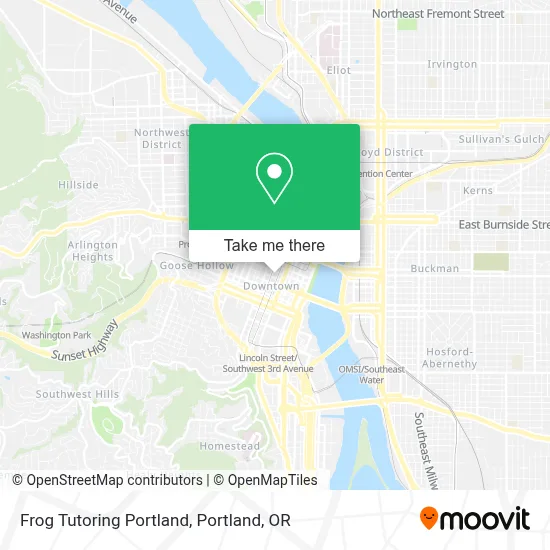 Frog Tutoring Portland map