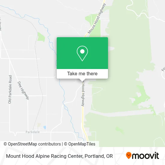 Mount Hood Alpine Racing Center map
