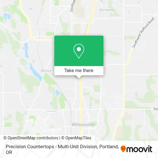Precision Countertops - Multi-Unit Division map