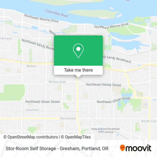 Stor-Room Self Storage - Gresham map
