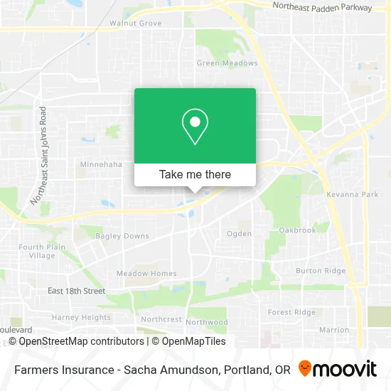 Farmers Insurance - Sacha Amundson map