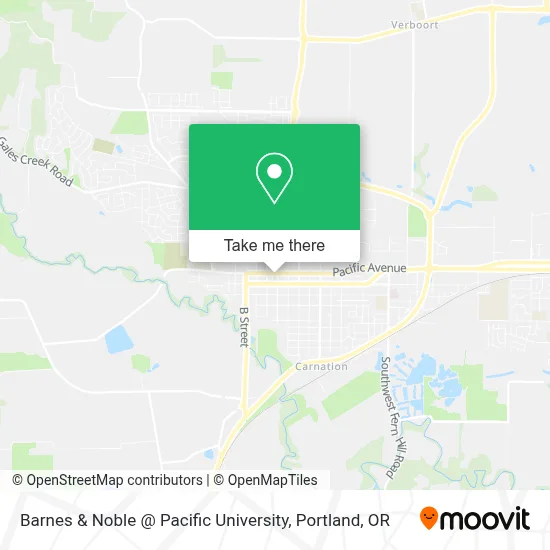 Barnes & Noble @ Pacific University map