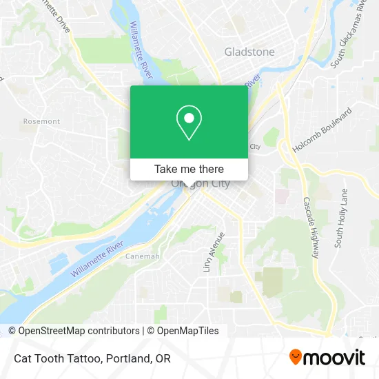 Cat Tooth Tattoo map