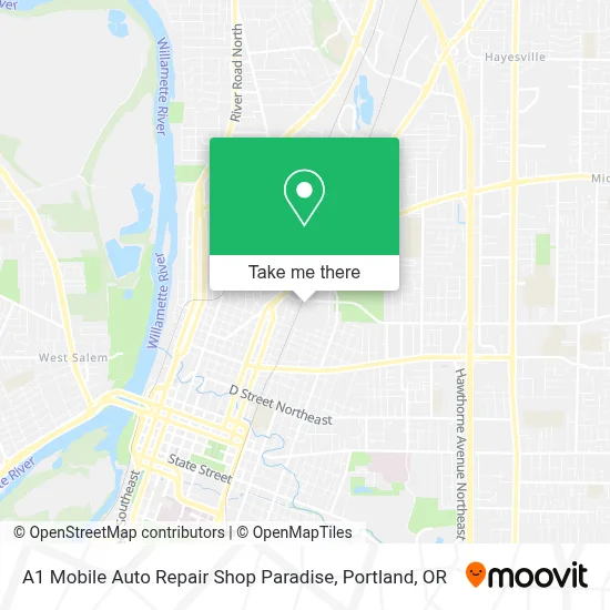 A1 Mobile Auto Repair Shop Paradise map
