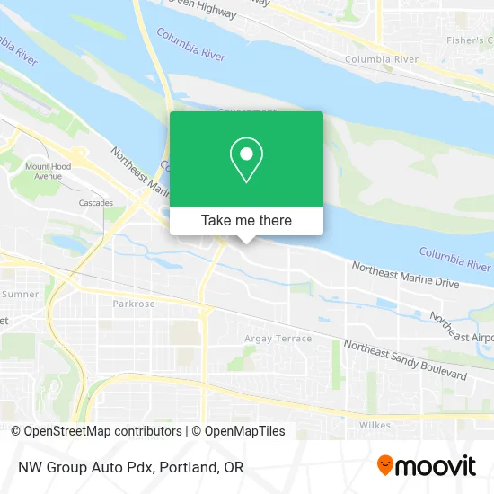 NW Group Auto Pdx map