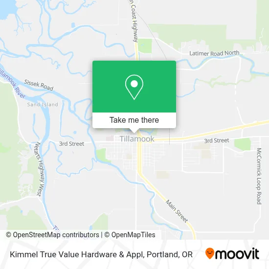 Kimmel True Value Hardware & Appl map