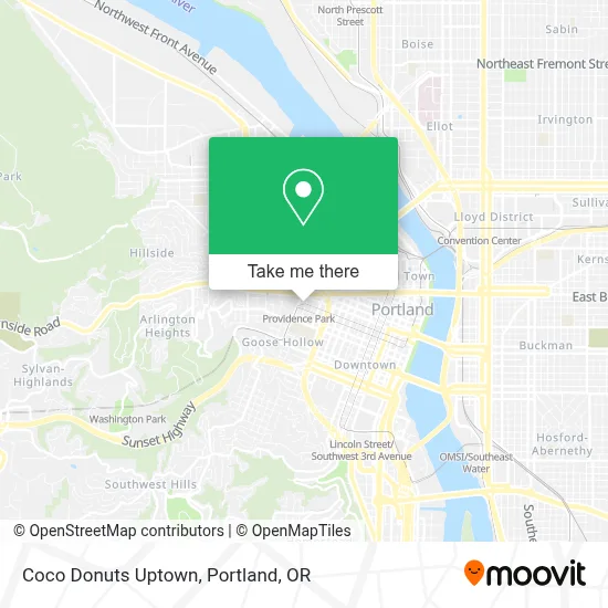 Coco Donuts Uptown map