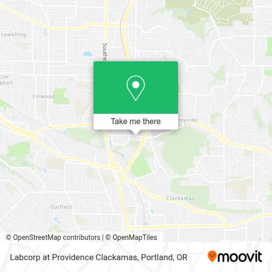 Labcorp at Providence Clackamas map