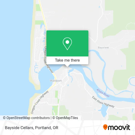 Bayside Cellars map