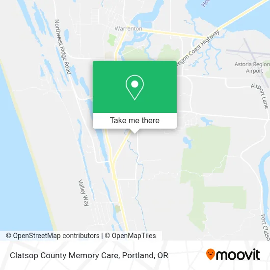 Clatsop County Memory Care map