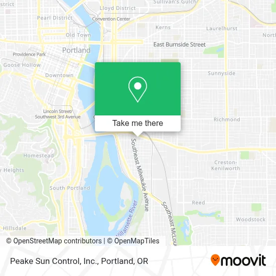 Peake Sun Control, Inc. map