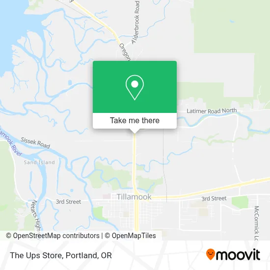 The Ups Store map