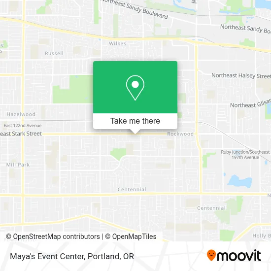 Maya's Event Center map