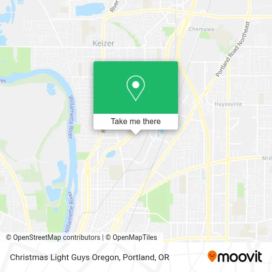 Christmas Light Guys Oregon map