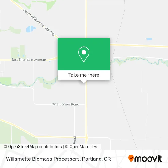 Willamette Biomass Processors map