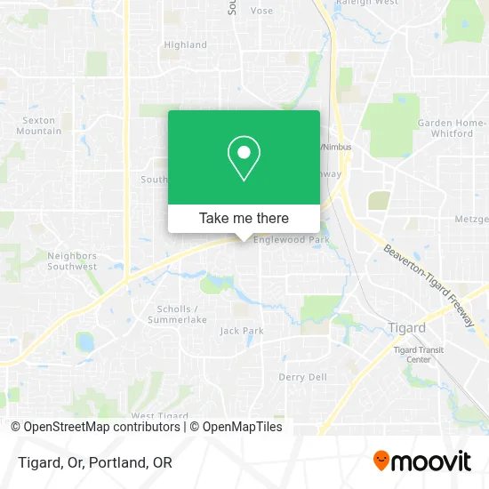 Tigard, Or map