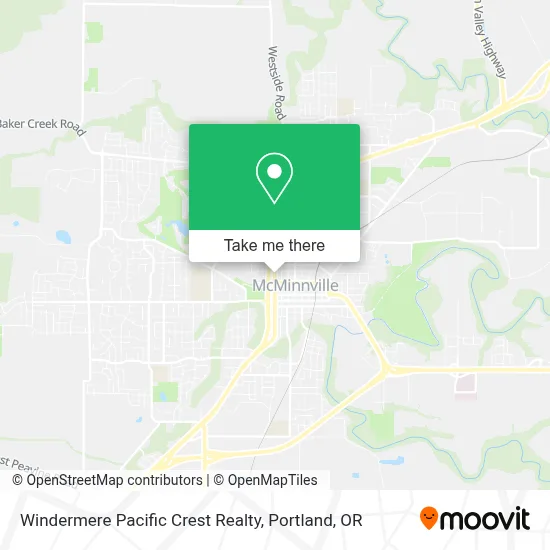 Windermere Pacific Crest Realty map