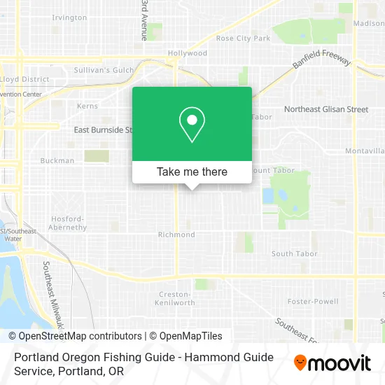 Portland Oregon Fishing Guide - Hammond Guide Service map