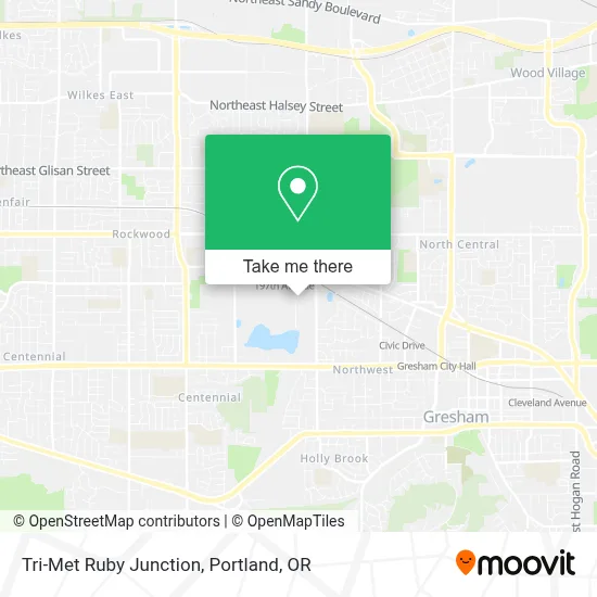 Tri-Met Ruby Junction map