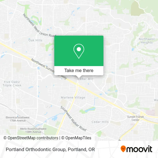 Portland Orthodontic Group map