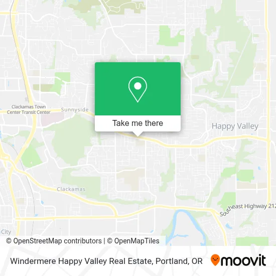 Windermere Happy Valley Real Estate map