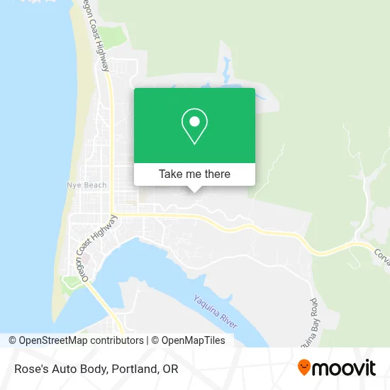 Rose's Auto Body map