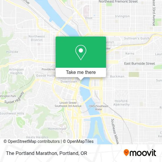 The Portland Marathon map