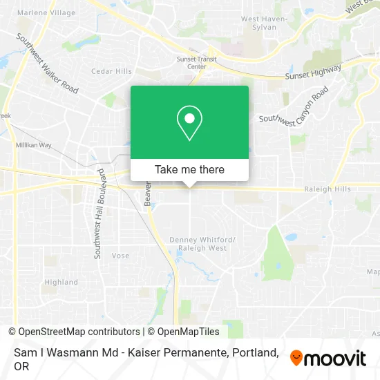 Sam I Wasmann Md - Kaiser Permanente map
