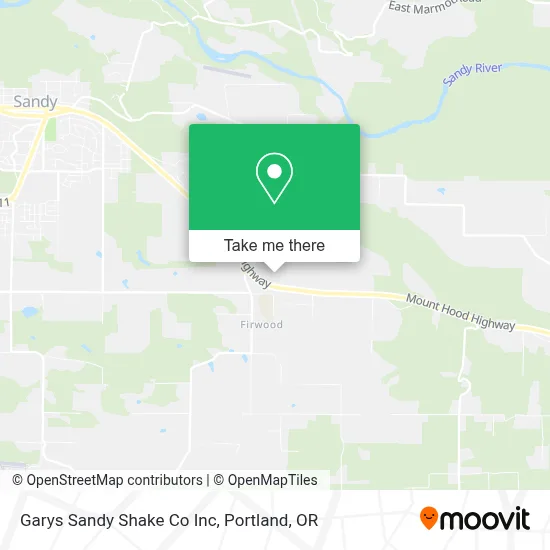 Garys Sandy Shake Co Inc map