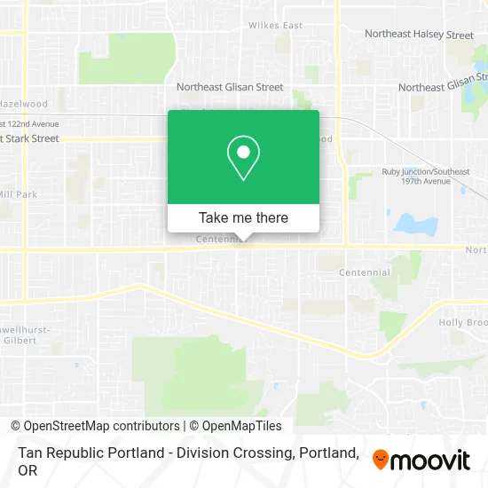 Tan Republic Portland - Division Crossing map