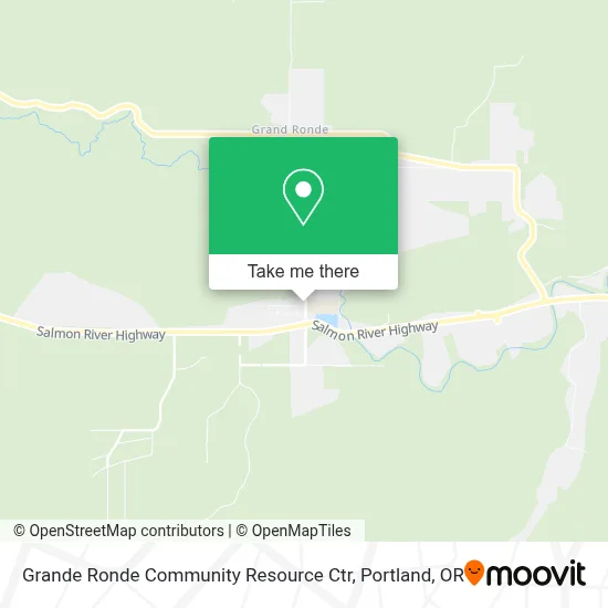Grande Ronde Community Resource Ctr map