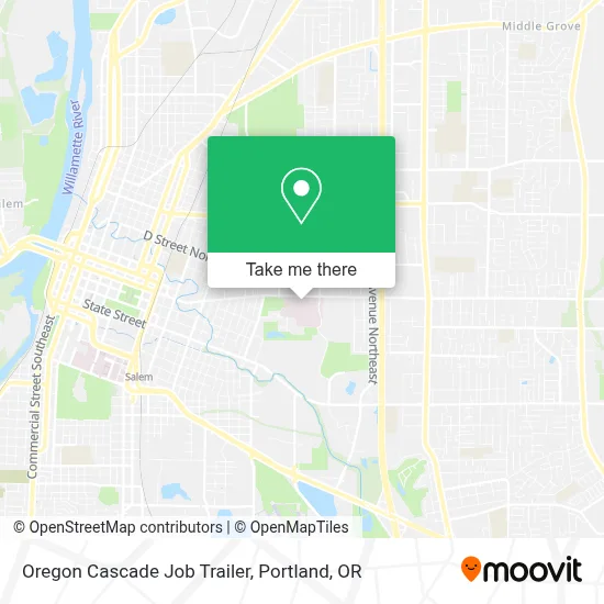 Oregon Cascade Job Trailer map