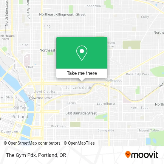 The Gym Pdx map