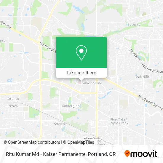 Ritu Kumar Md - Kaiser Permanente map