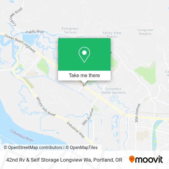 42nd Rv & Self Storage Longview Wa map