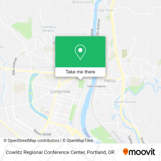 Cowlitz Regional Conference Center map