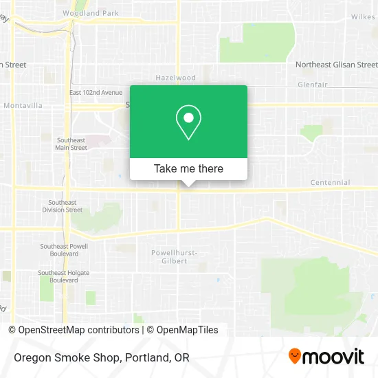 Oregon Smoke Shop map