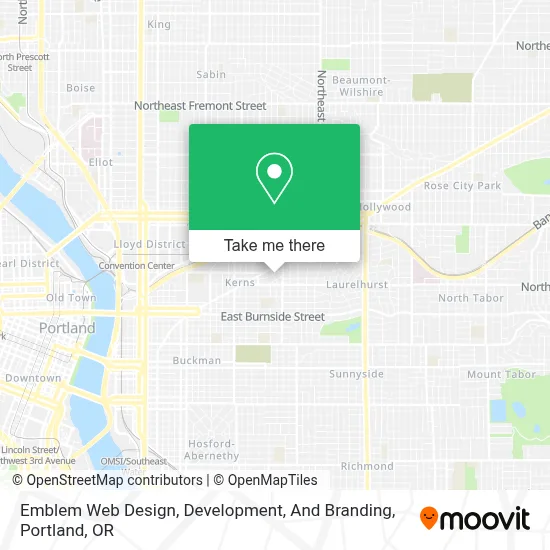 Emblem Web Design, Development, And Branding map