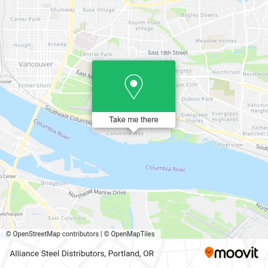 Alliance Steel Distributors map