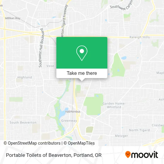 Portable Toilets of Beaverton map