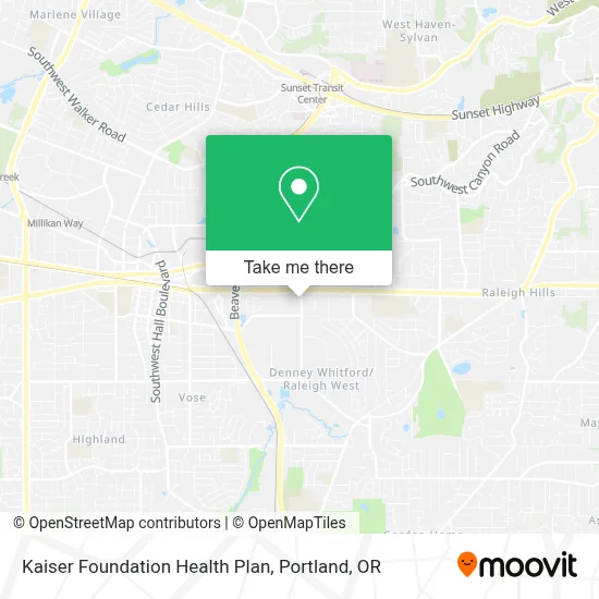 Kaiser Foundation Health Plan map