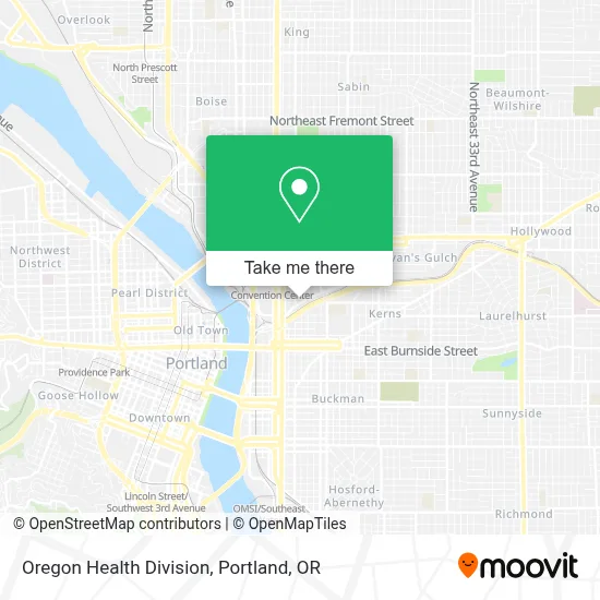 Oregon Health Division map