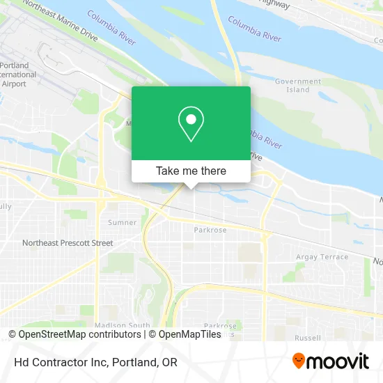 Hd Contractor Inc map