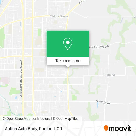 Action Auto Body map