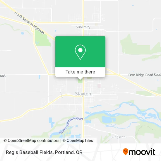 Regis Baseball Fields map
