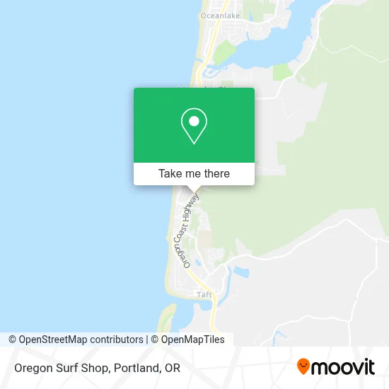 Oregon Surf Shop map