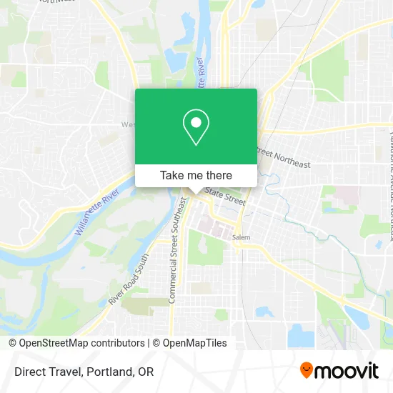 Direct Travel map