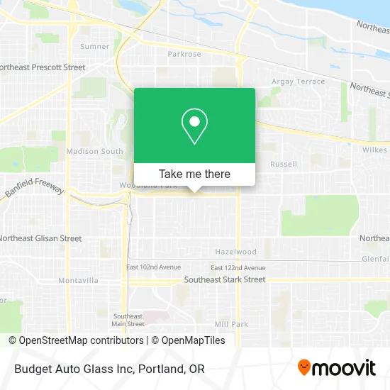 Budget Auto Glass Inc map