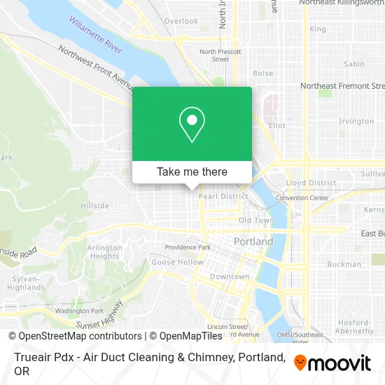 Trueair Pdx -  Air Duct Cleaning & Chimney map