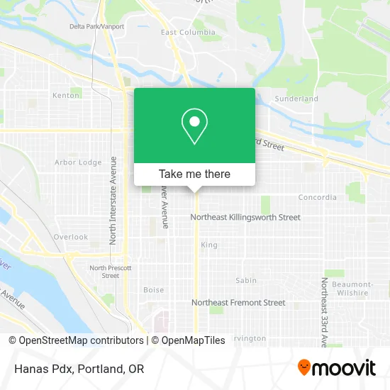 Hanas Pdx map